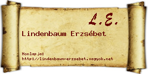 Lindenbaum Erzsébet névjegykártya